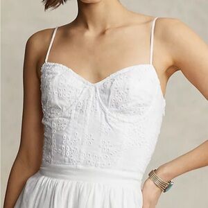 Polo Ralph Lauren white top with embroidery